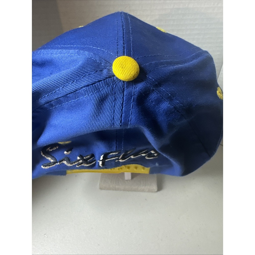 Vintage Tweety Bird Snapback Hat Yellow Lid Blue Six Flags - Picture 4 of 9